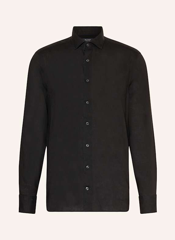 OLYMP SIGNATURE Leinenhemd Tailored Fit SCHWARZ