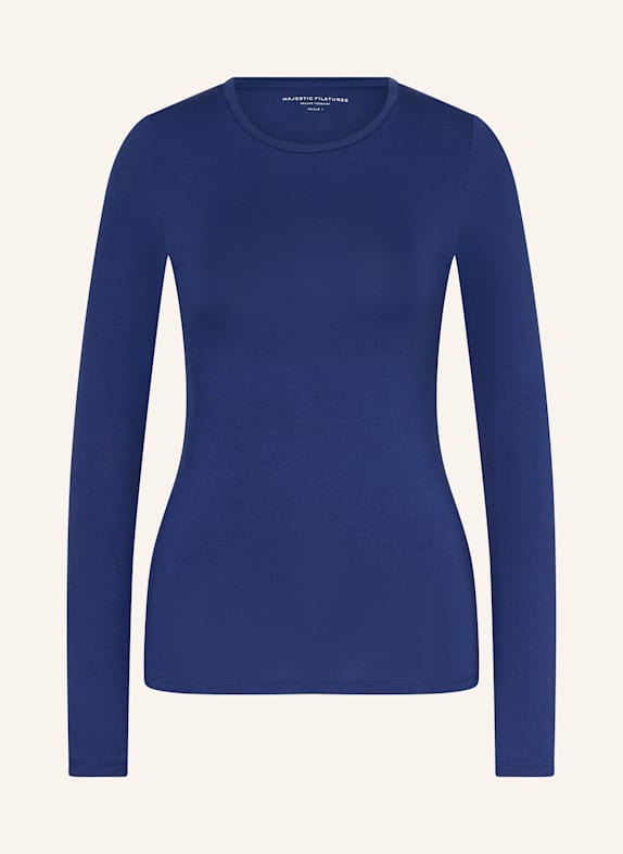 MAJESTIC FILATURES DKNY t-shirt med blok-logo DARK BLUE