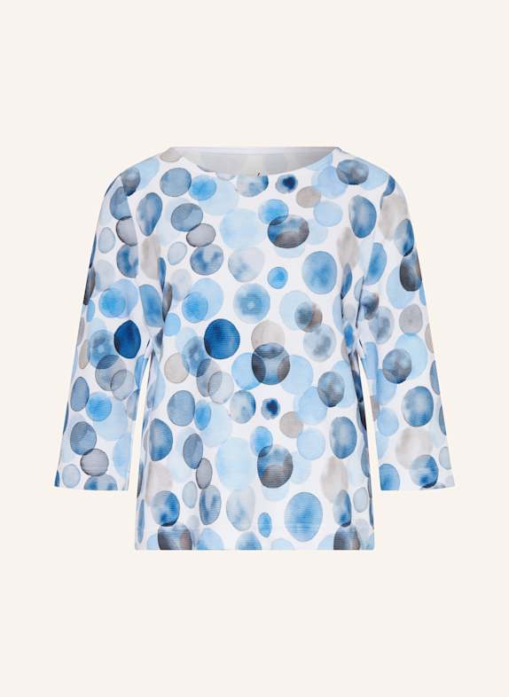 ZAÍDA Shirt mit 3/4-Arm WEISS/ HELLBLAU