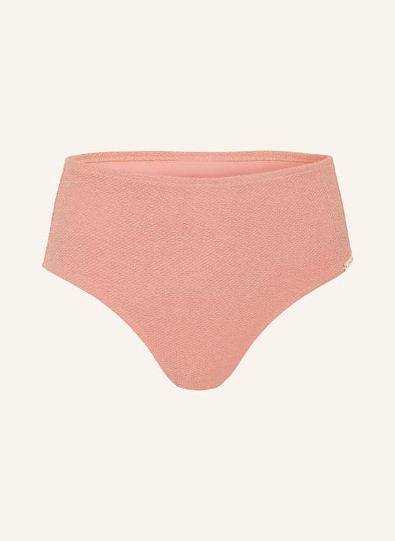 watercult SWIM SPARKLE high-waist bikini bottoms with glitter thread SALMON