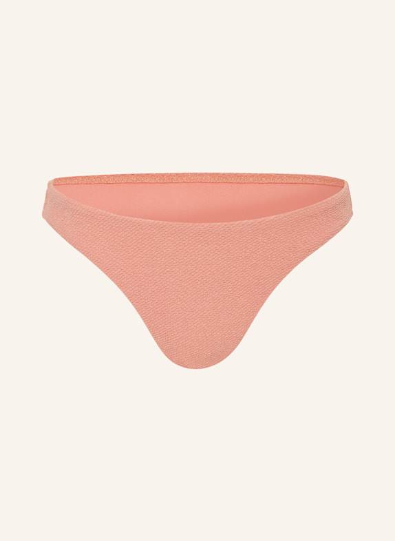 watercult SWIM SPARKLE basic bikini bottoms with glitter thread SALMON