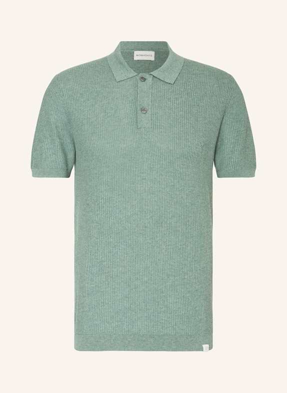 NOWADAYS Strick-Poloshirt DUNKELGRÜN