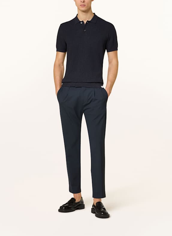 NOWADAYS Tricou polo din tricot ALBASTRU ÎNCHIS