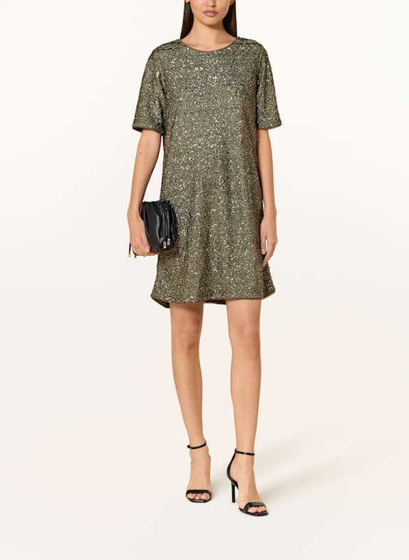 Princess GOES HOLLYWOOD Cocktail dress with sequins KHAKI/ GOLD