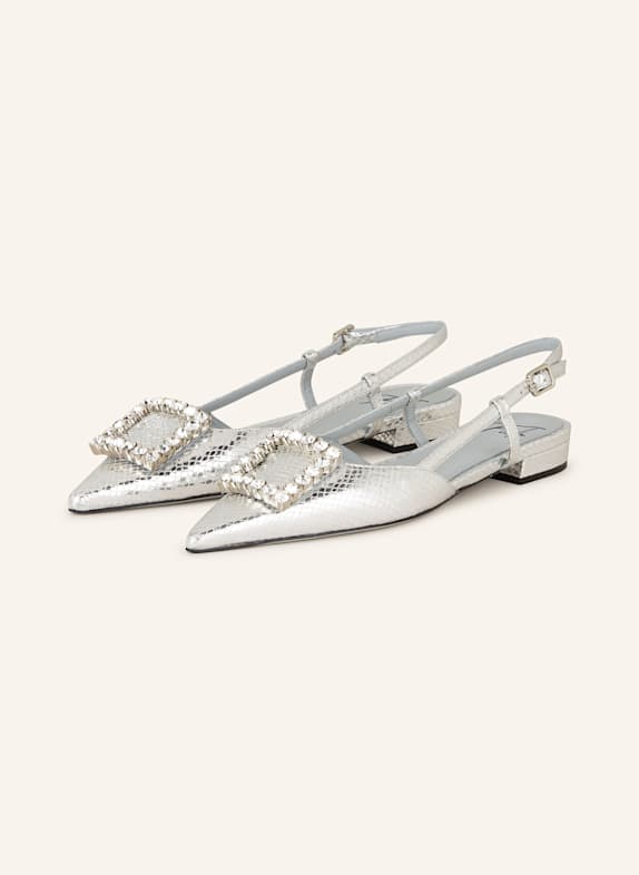 FESTA Slingballerinas LAVANDA mit Schmucksteinen SILBER
