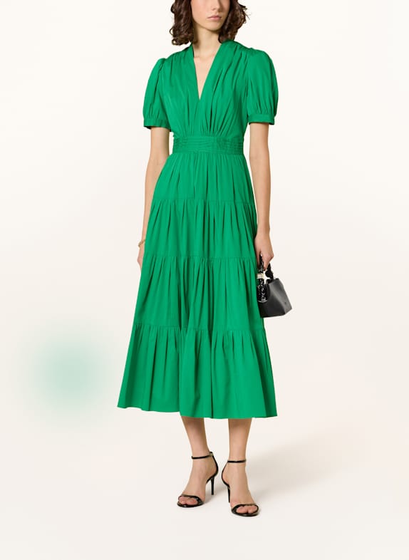 drawstring-waist linen shirt dress Verde DARBY dress GREEN