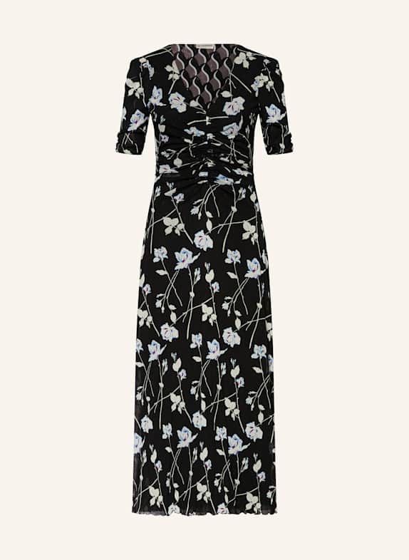 DIANE VON FURSTENBERG Mesh-Kleid KOREN SCHWARZ/ WEISS