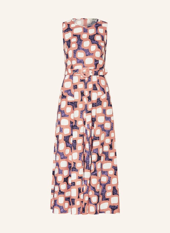 DIANE VON FURSTENBERG Kleid ELLIOT mit Leinen ROSÉ/ HELLLILA/ DUNKELLILA