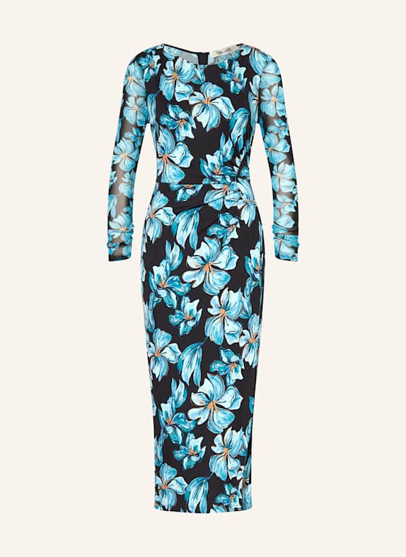 DIANE VON FURSTENBERG Jerseykleid LINEA SCHWARZ/ TÜRKIS/ HELLBLAU