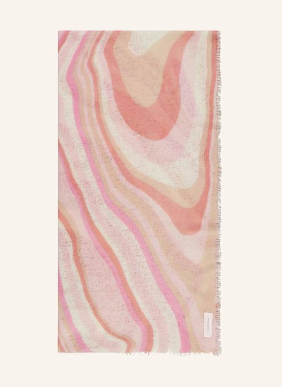 PURSCHOEN Cashmere scarf HYPNOGARDEN PINK/ LIGHT PINK/ ROSE