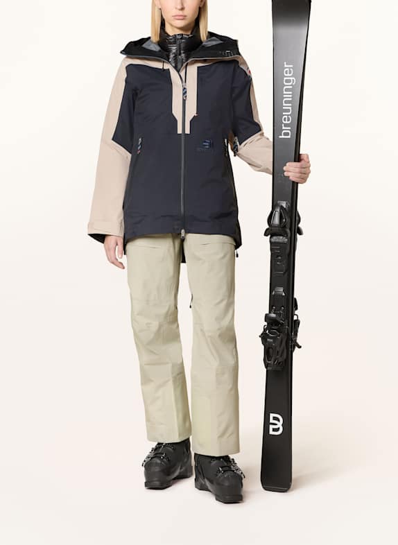 state of elevenate Hardshell ski jas PURE 100 DONKERBLAUW / BEIGE