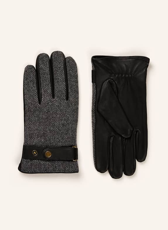 STETSON Gloves BLACK/ BROWN