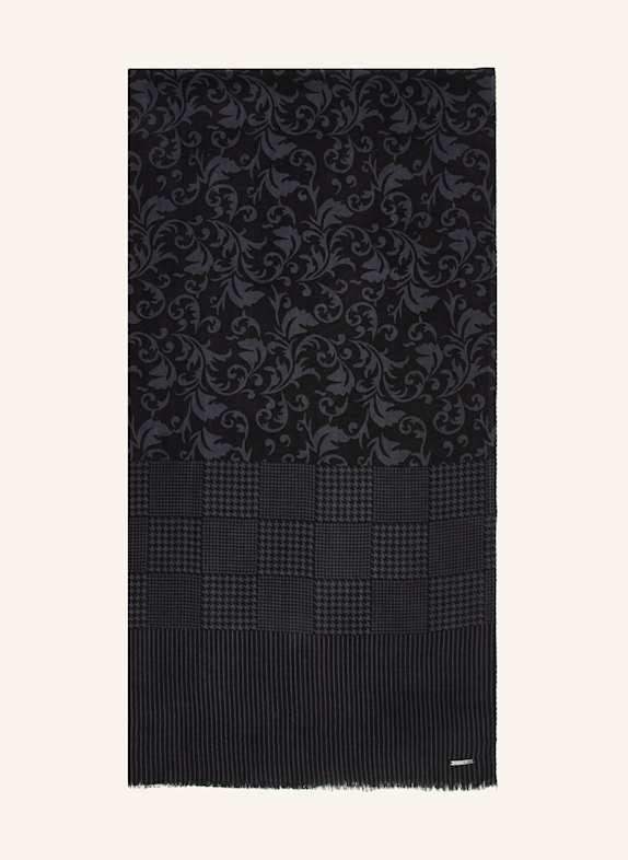 STETSON Scarf BLACK/ DARK GRAY