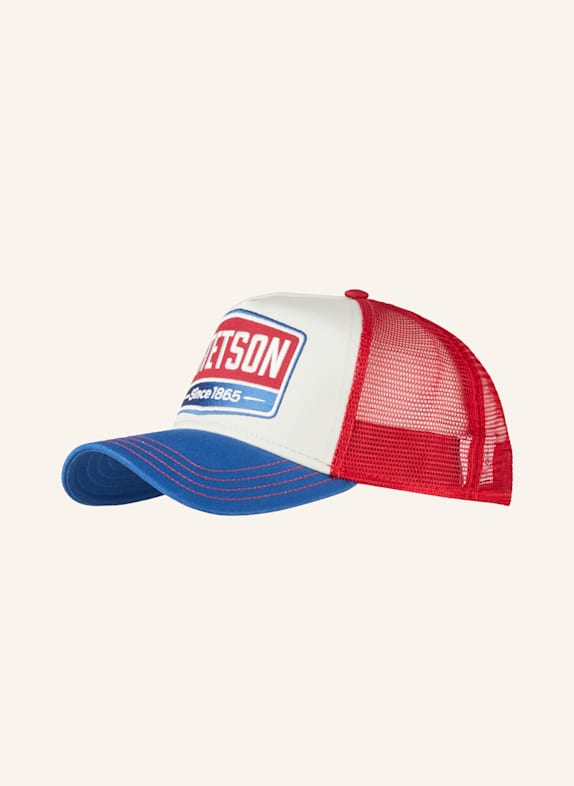 STETSON Cap GASOLINE BLUE/ DARK RED/ ECRU
