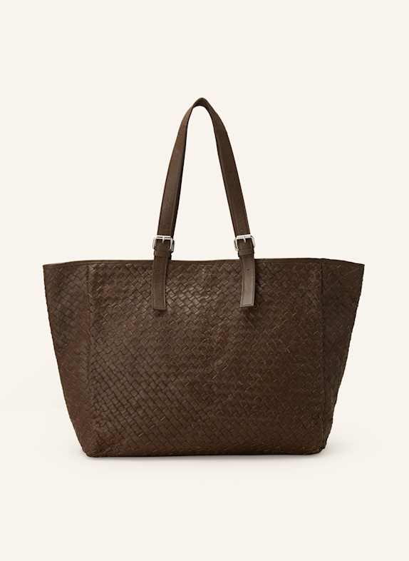 NÚNOO Torba shopper CIEMNOBRĄZOWY