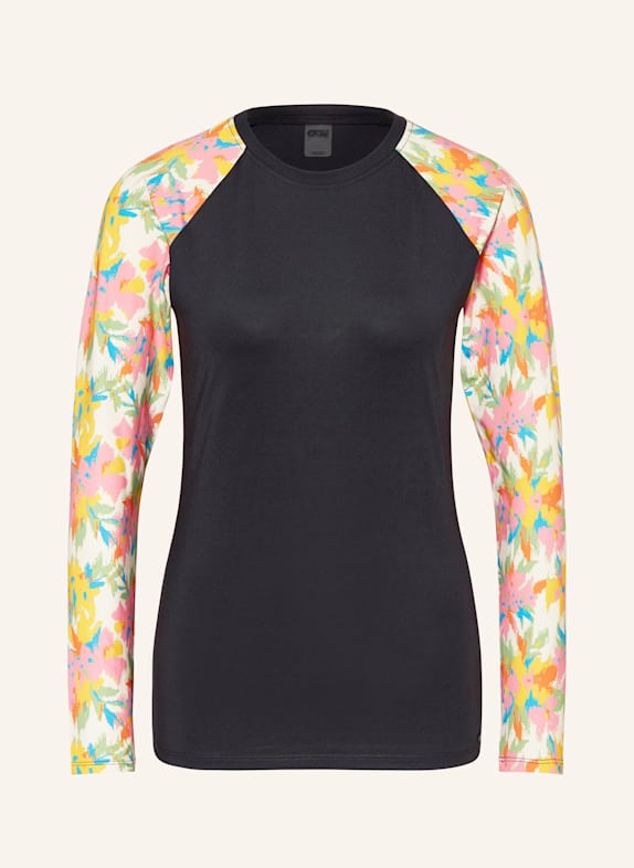 PICTURE Surfshirt MOONBEE mit UV-Schutz 50+ SCHWARZ/ ECRU/ ROSA