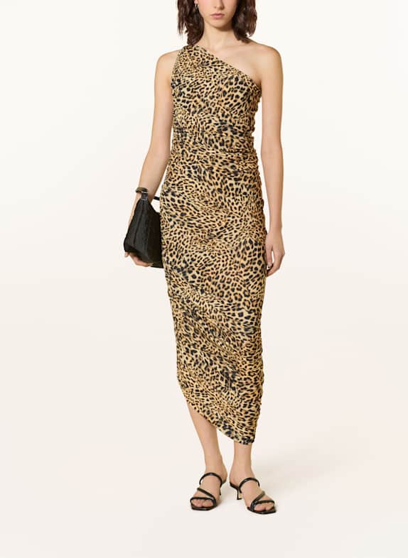 NORMA KAMALI Abendkleid DIANA aus Jersey BEIGE/ BRAUN/ DUNKELBRAUN