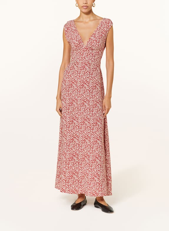 FAITHFULL THE BRAND Kleid ALPES DUNKELROT/ CREME