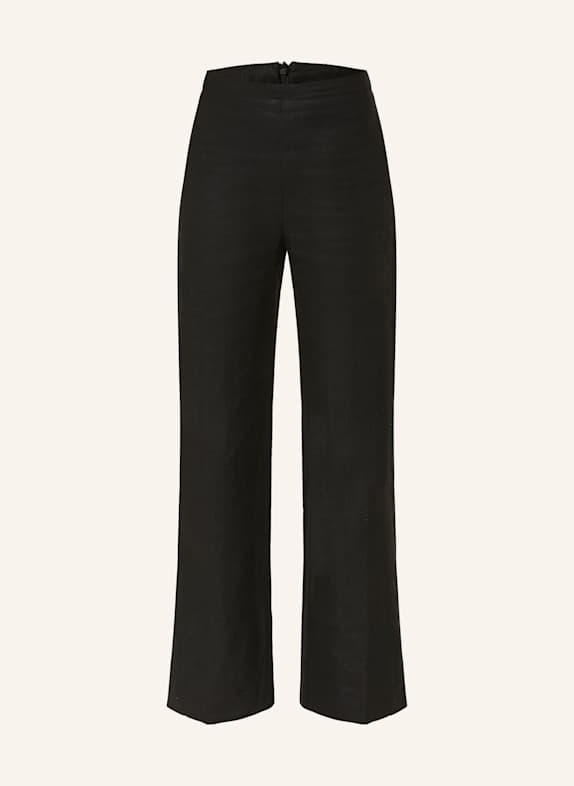 FAITHFULL THE BRAND Wide leg trousers made of linen BLACK