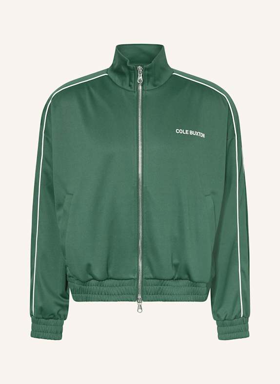 COLE BUXTON Sweatjacke PIPED mit Galonstreifen DUNKELGRÜN