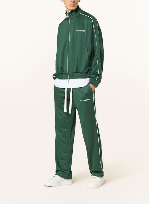 COLE BUXTON Sweaterjas PIPED met galonstrepen DONKERGROEN