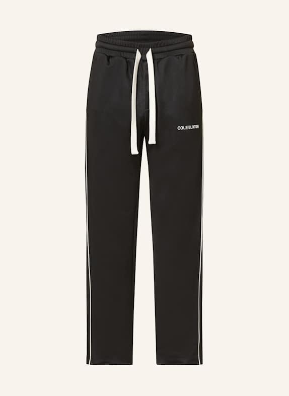COLE BUXTON Track Pants PIPE mit Galonstreifen SCHWARZ