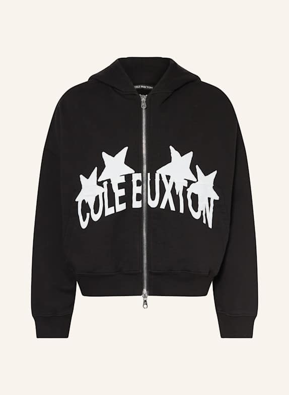 COLE BUXTON Sweat jacket 4 STAR ZIPPED BLACK/ WHITE