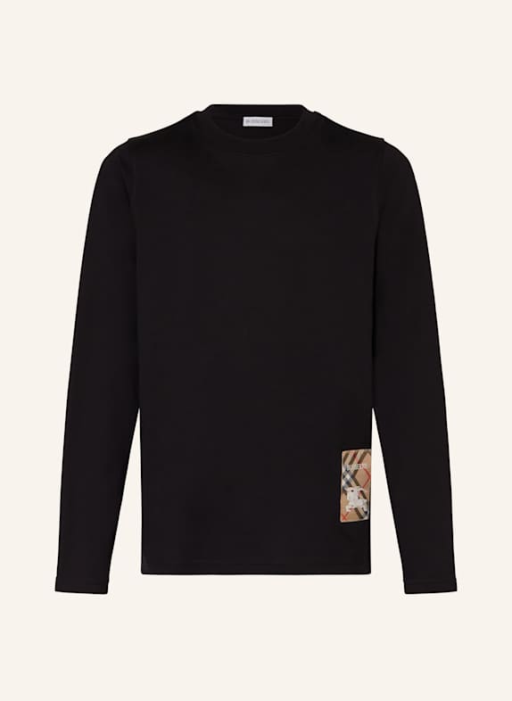 BURBERRY Longsleeve SCHWARZ