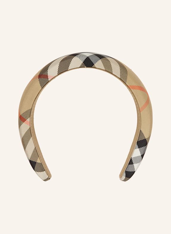 BURBERRY Haarreif BEIGE/ SCHWARZ/ ROT