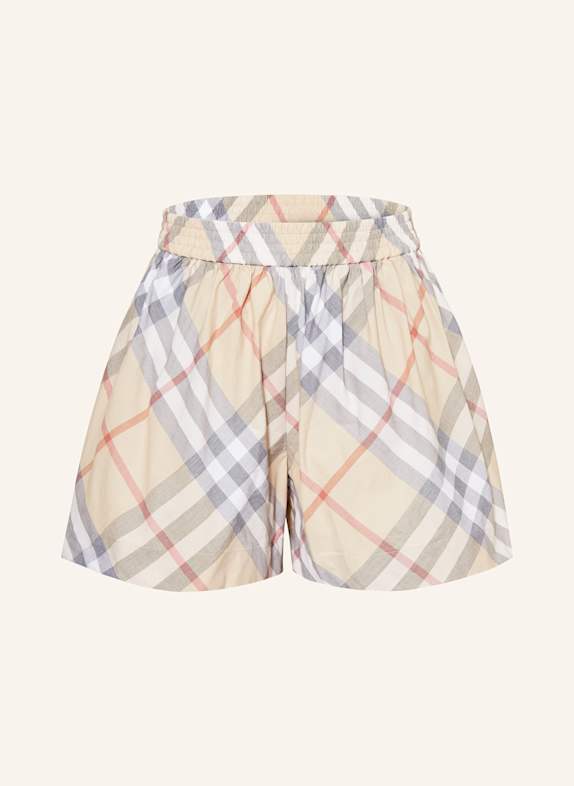 BURBERRY Shorts BEIGE/ SCHWARZ/ ROT