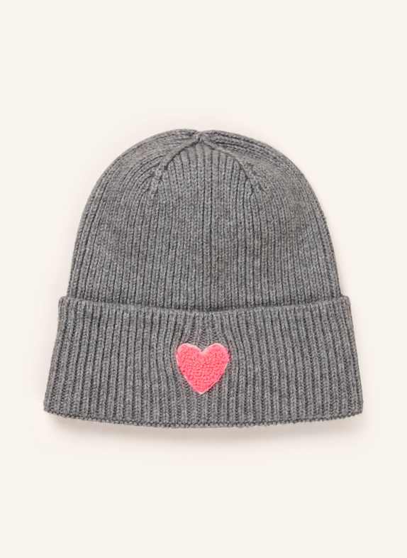 UNIO LUND HEART NEON PINK cap LIGHT GRAY