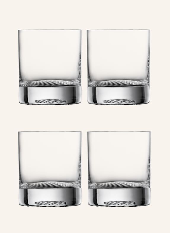 ZWIESEL GLAS Set of 4 whisky glasses ECHO SMALL WHITE