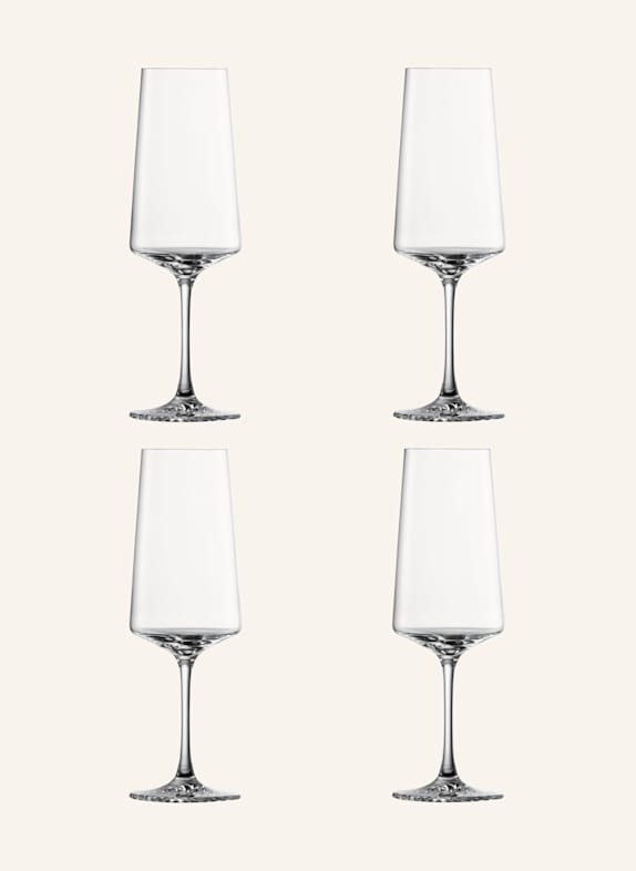 ZWIESEL GLAS Set of 4 champagne glasses ECHO WHITE