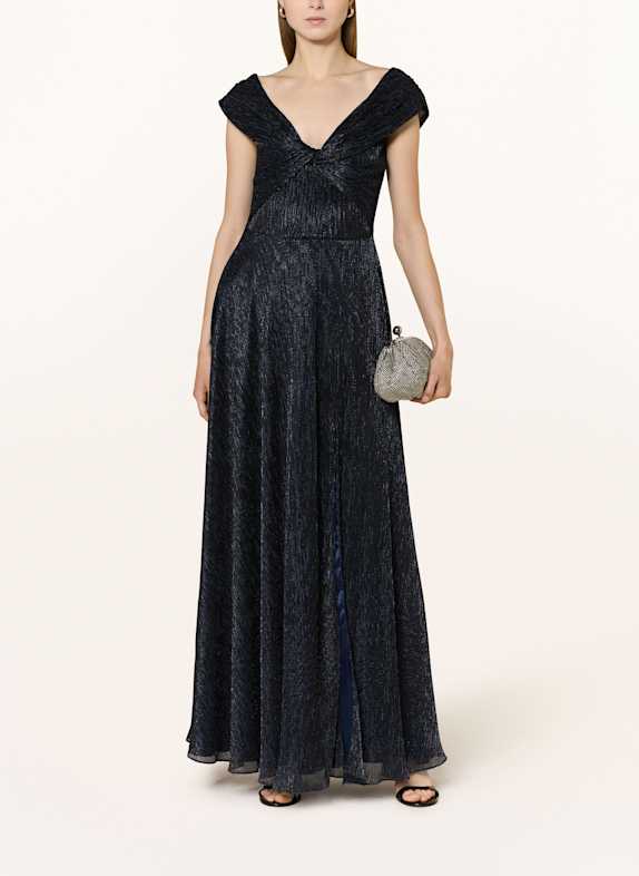 SWING Abendkleid mit Glitzergarn DUNKELBLAU