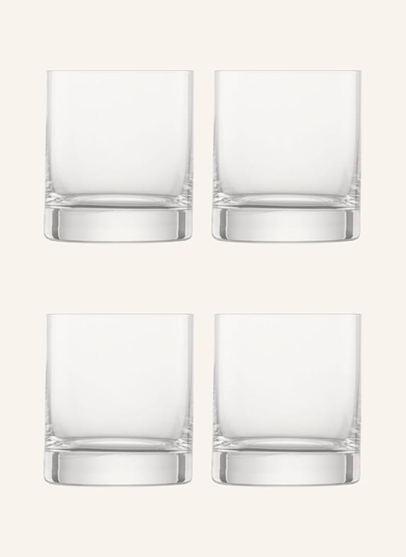 ZWIESEL GLAS Set of 4 whisky glasses TAVORO WHITE