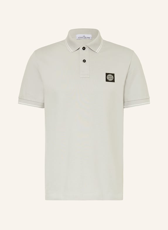 STONE ISLAND Piqué-Poloshirt Slim Fit GRAU
