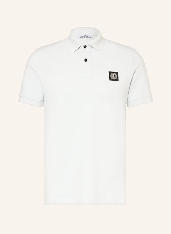 STONE ISLAND Piqué-Poloshirt Slim Fit HELLBLAU