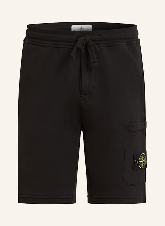 STONE ISLAND Sweatshorts SCHWARZ