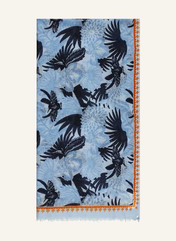 friendly hunting Cashmere-Schal HELLBLAU/ DUNKELBLAU