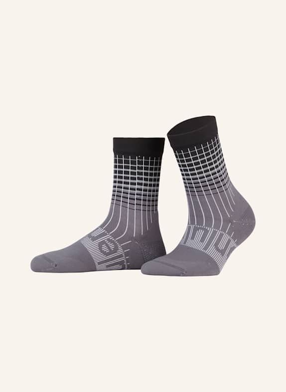 lululemon Sportsocken POWER STRIDE CREW 064772 BLACK/TRAVERSE GREY/WHITE