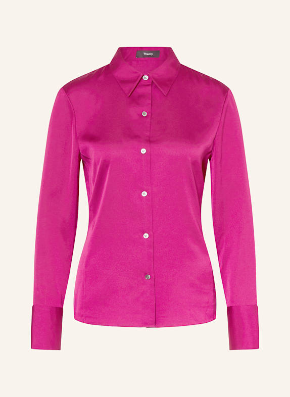 Theory Hemdbluse aus Satin FUCHSIA