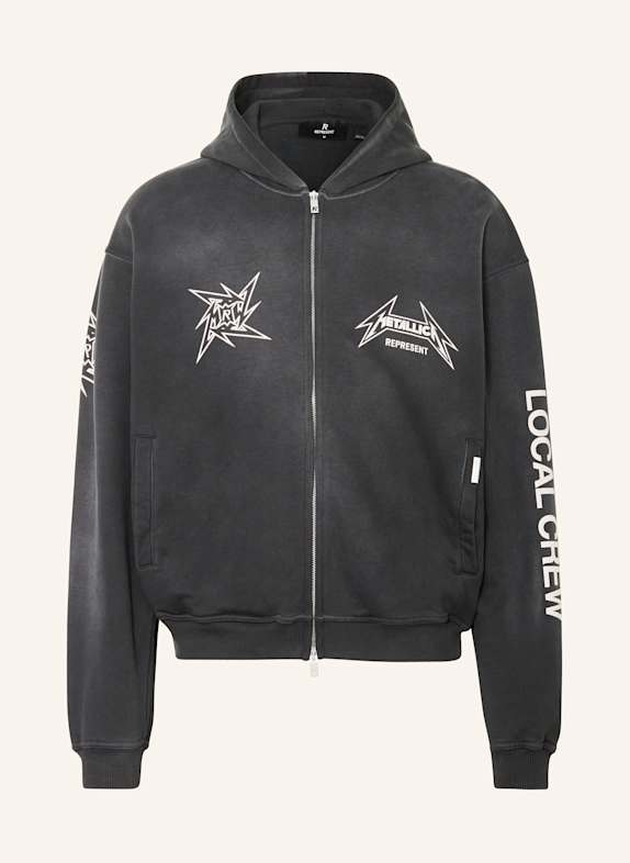 REPRESENT Sweatjacke SCHWARZ/ WEISS