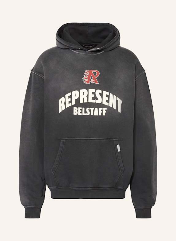 REPRESENT Mikina s kapucí ČERNÁ