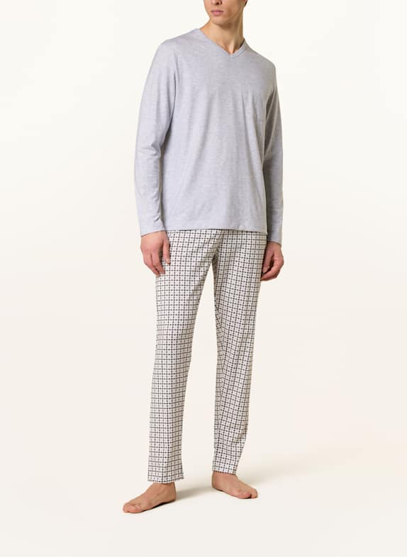 mey pyjamas LJUSGRÅ / VIT / MÖRKGRÅ