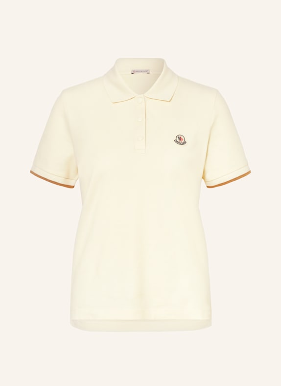 MONCLER Koszulka polo z piki KREMOWY