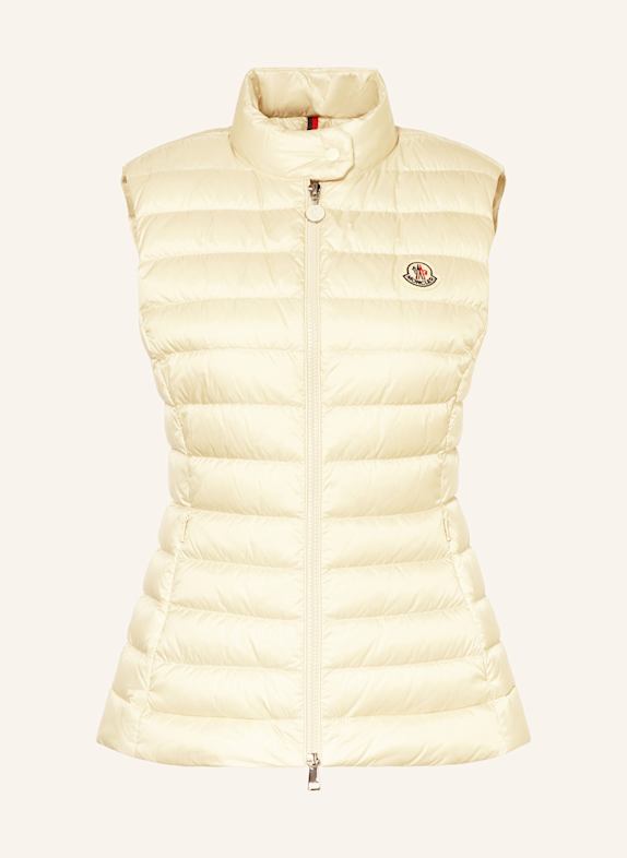 MONCLER Daunenweste IGENS CREME