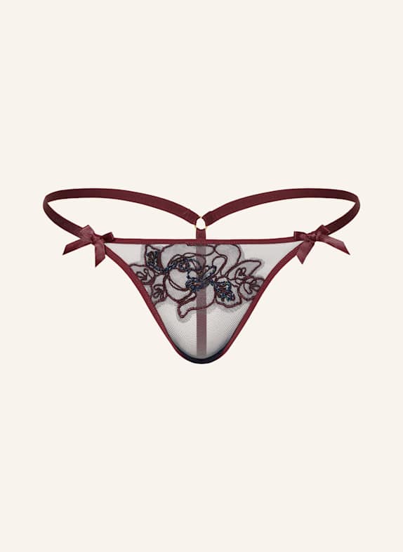 Agent Provocateur String LINDIE mit Schmucksteinen DUNKELROT/ DUNKELBLAU
