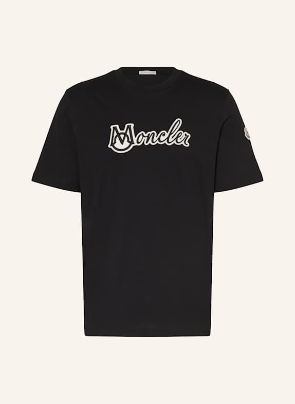 MONCLER T-Shirt SCHWARZ/ WEISS