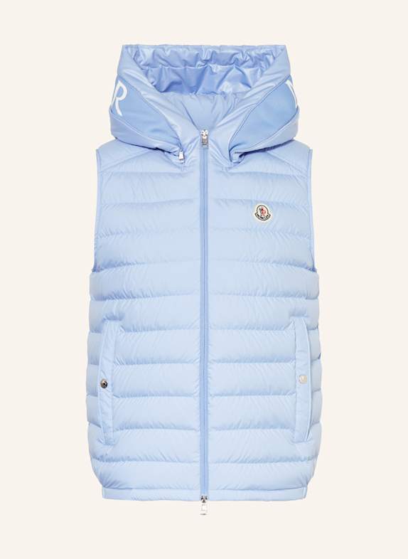 MONCLER Daunenweste BOURGET HELLBLAU