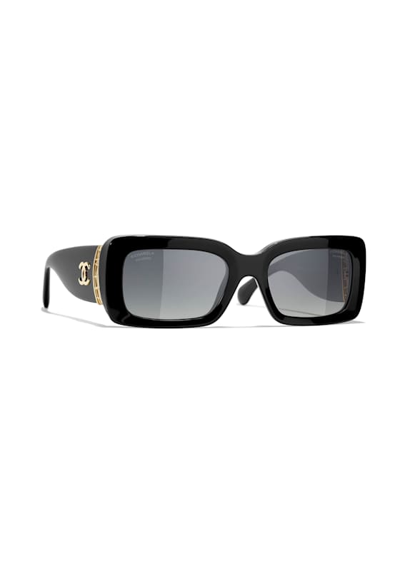 CHANEL Rechteckige Sonnenbrille C622S8 - SCHWARZ/ GRAU POLARISIERT